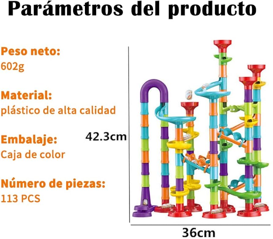 Dulce Girasol- ¡Desata la Diversión con el Set de Pista de Bolitas de 113 Piezas! 🌟