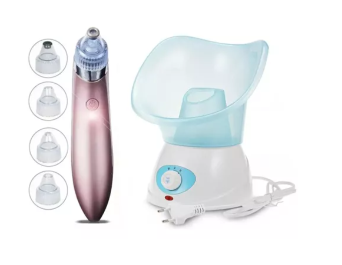 Dulce Girasol- Pack 2 en 1: Vaporizador Facial + Extractor de Puntos Negros USB