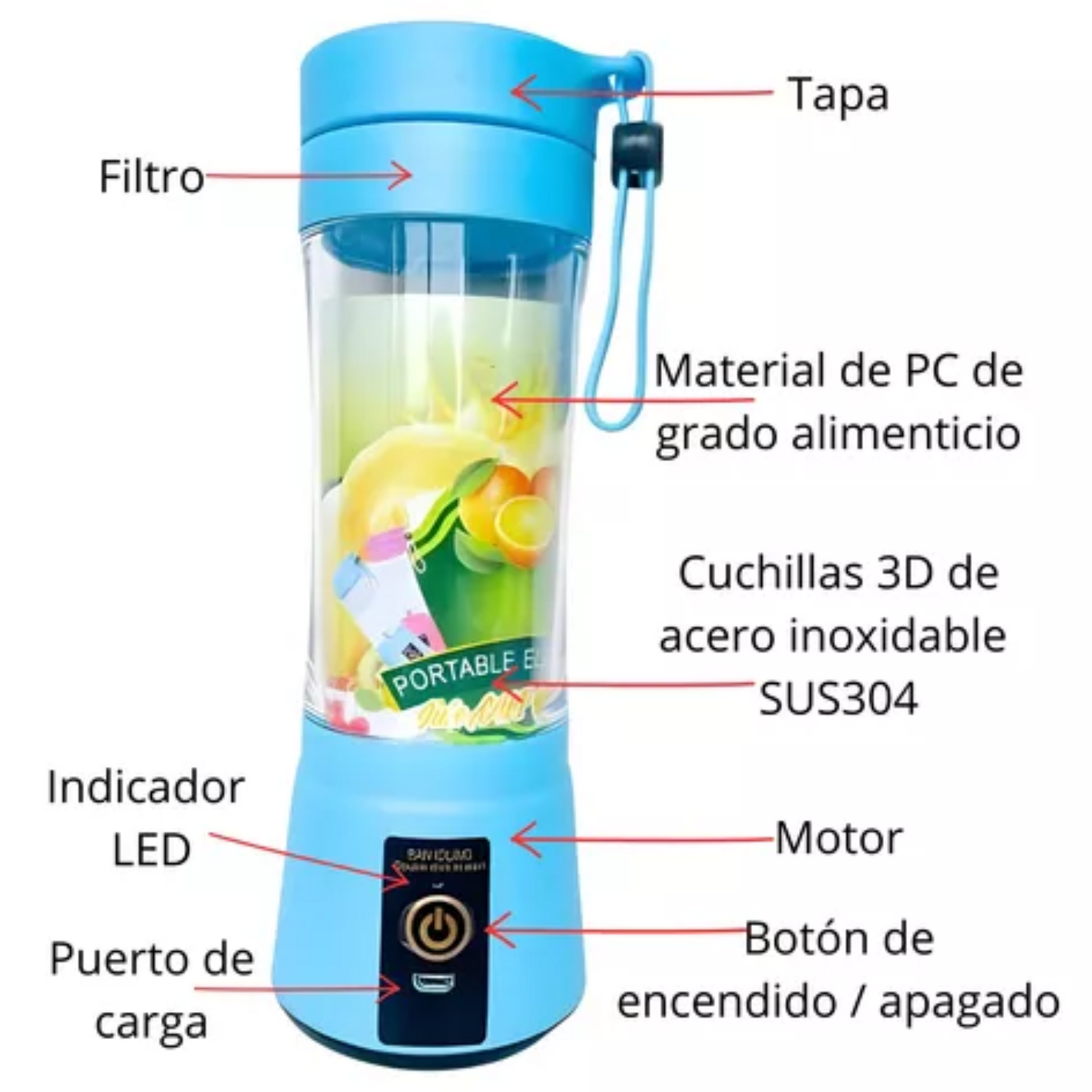 Dulce Girasol- Licuadora Portátil 2 en 1