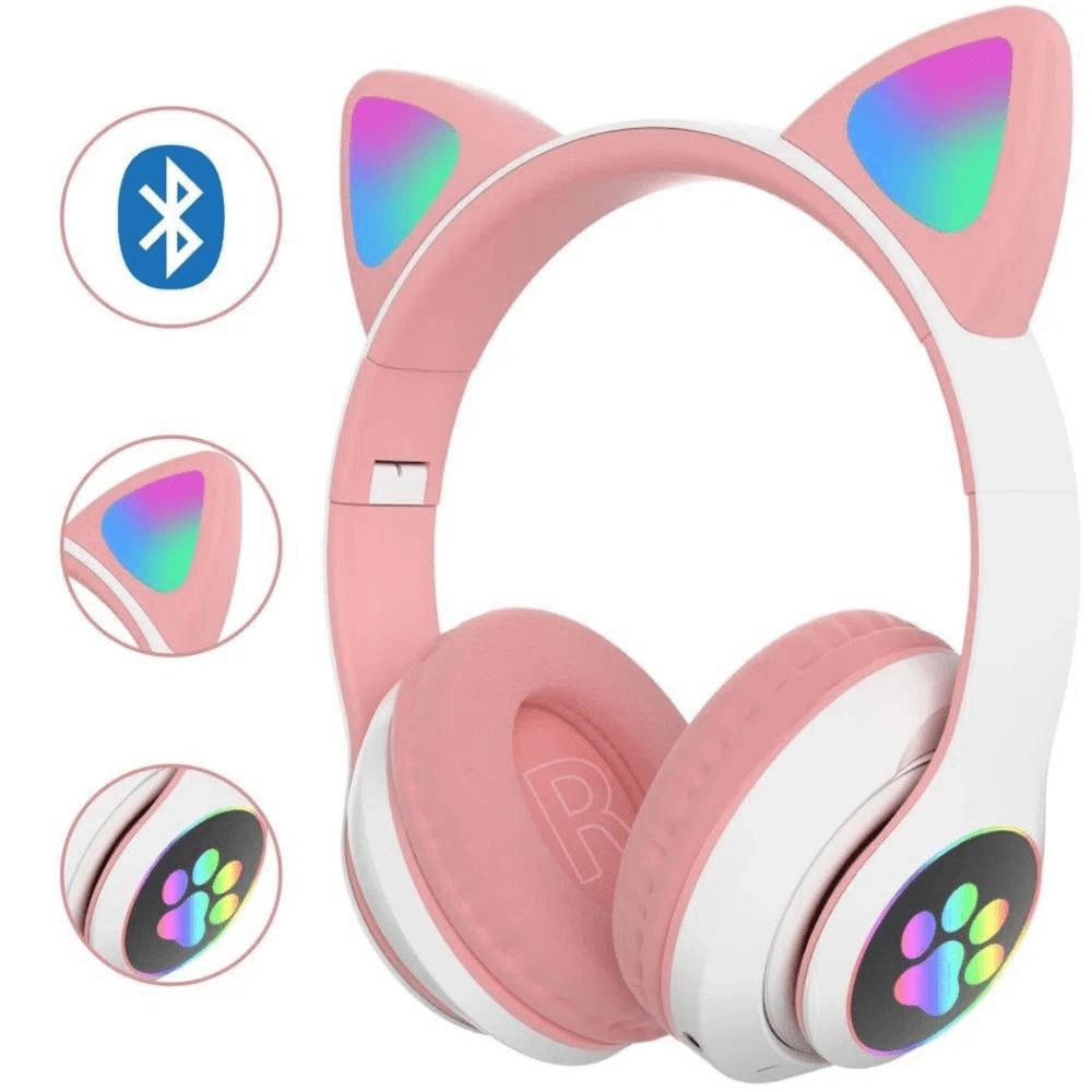 Dulce Girasol- 🎧 ¡Auriculares Bluetooth para Niños Orejas De Gato! 🎧